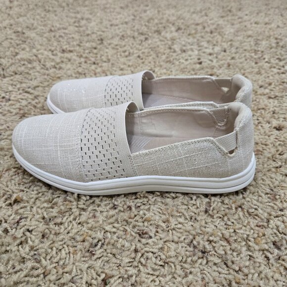 NWOT Clarks Cloudsteppers Canvas Slip-Ons Breeze Step Natural Size 6 - Picture 5 of 9